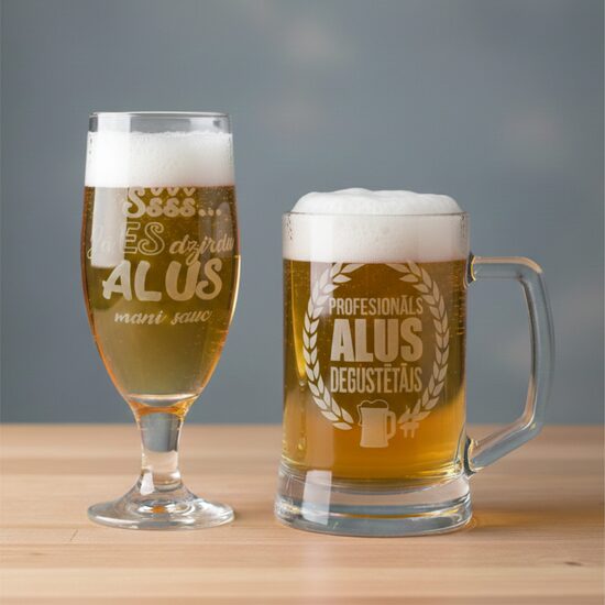 Alus kausi un glāzes