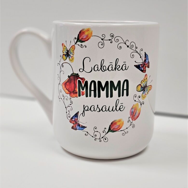Krūzīte ar apdruku - Labākā mamma (taureņi)