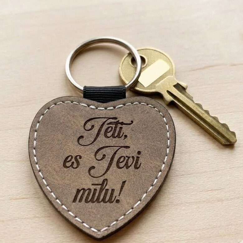 Atslēgu piekariņš sirds formā - Tēti, es Tevi mīlu!