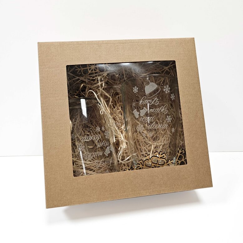 Stikla krūžu komplekts - karsts malks...