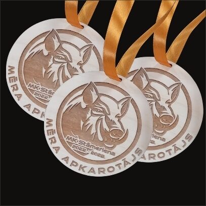Koka medaļa ar Jūsu dizainu