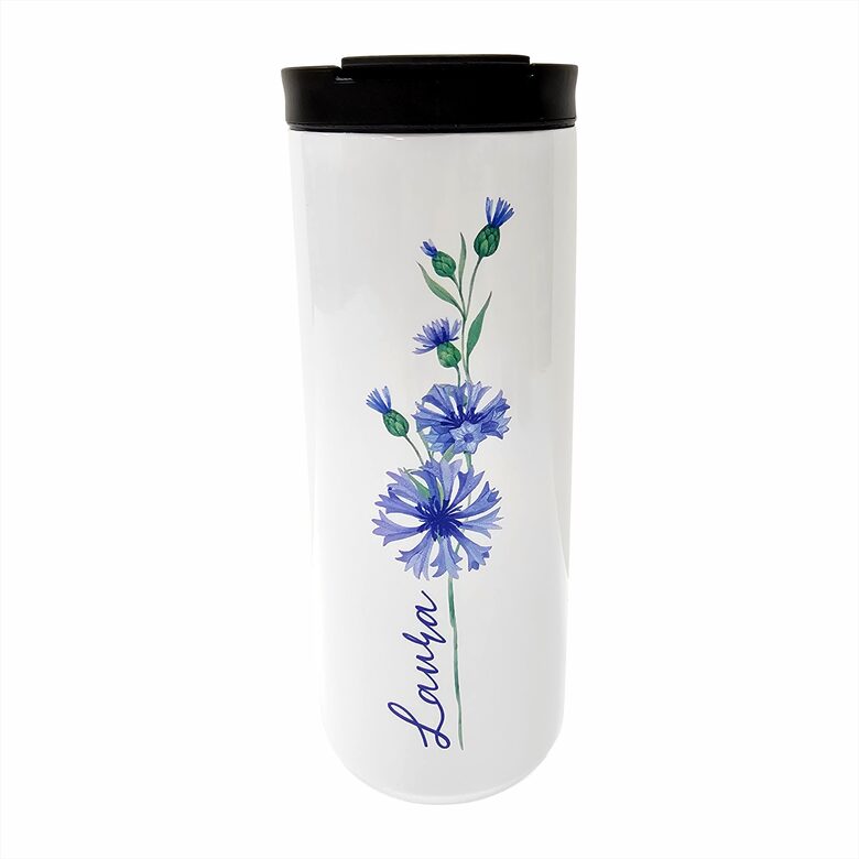 Drukāta personalizēta termokrūze - Zieds